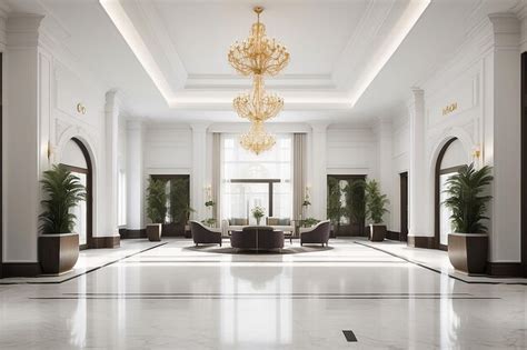 Premium AI Image | Welcome Elegance Grand Hotel Lobby Mockup with White ...