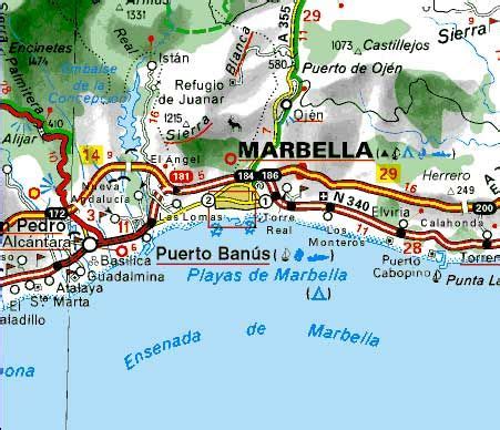 Map of Marbella, Spain