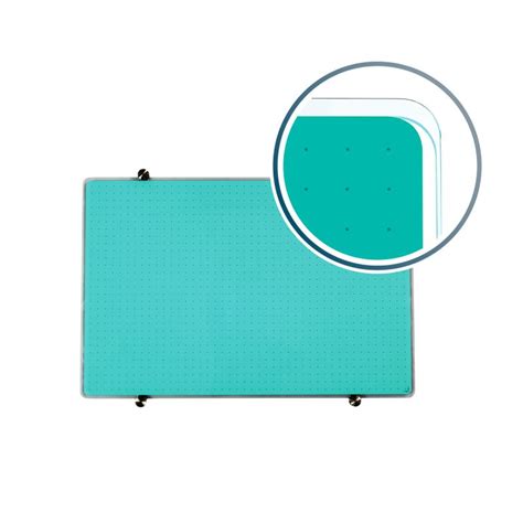 Viztex® Glacier Teal Multi-Purpose Grid Glass Dry Erase Board 24" x 36"