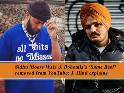 Sidhu Moose Wala and Bohemia’s ‘Same Beef’ removed from YouTube; J ...