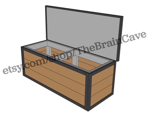 Outdoor Storage Bench Woodworking Plans - Etsy