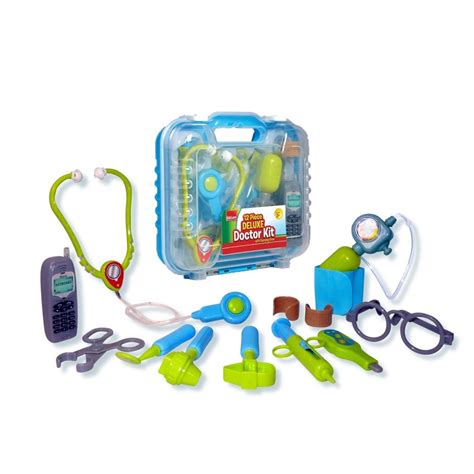 Durable Kids Doctor Kit with Electronic Stethoscope and 12 Medical Doctor's Equipment, Packed in ...