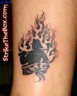 female firefighter tattoo