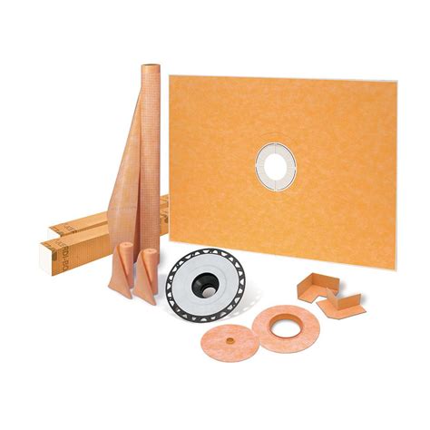 Schluter Kerdi-Shower-Kit 48 in. x 72 in. Shower Kit with ABS Flange ...