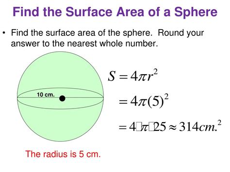 Sphere Surface Area Worksheets