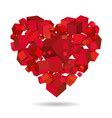 Red heart scribble with lines texture on white Vector Image