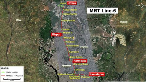 Route Map of MRT line 6 in Dhaka | Download Scientific Diagram