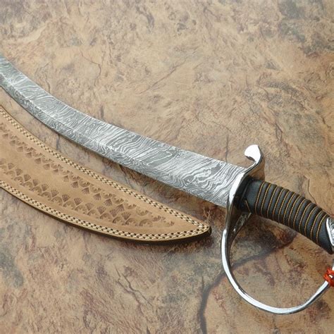 NS-100 CUSTOM HANDMADE 25 Inches Fire Damascus Arabian Sword