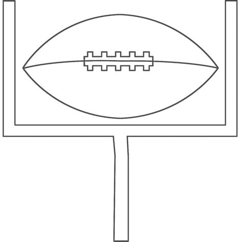 Football with a goal post - Coloring Page (Father's Day) | Football ...