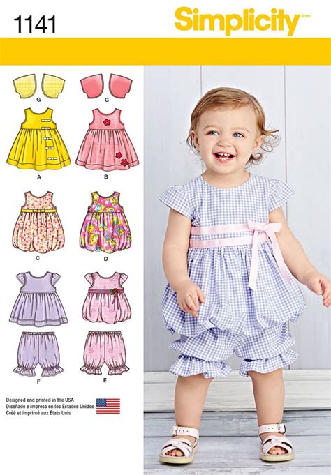 Simplicity 1141 Babies' Dresses | Baby clothes patterns sewing, Baby ...