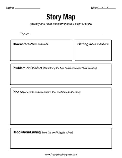 Story Map Graphic Organizer – Free-printable-paper.com