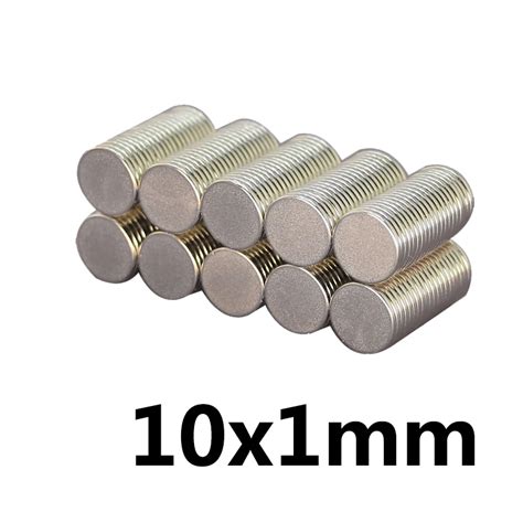 50PCS Neodymium magnet 10mm*1mm strong rare earth neodymium magnets 10*1 mm NdFeB permanent ...