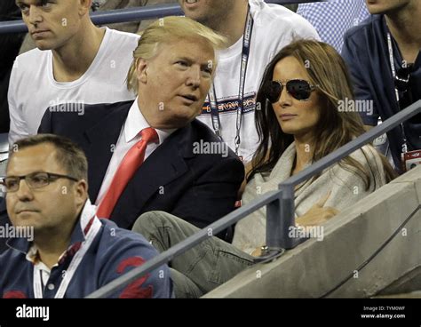 Donald and Melania Trump watch tennis at the U.S. Open Tennis Championships in Arthur Ashe ...