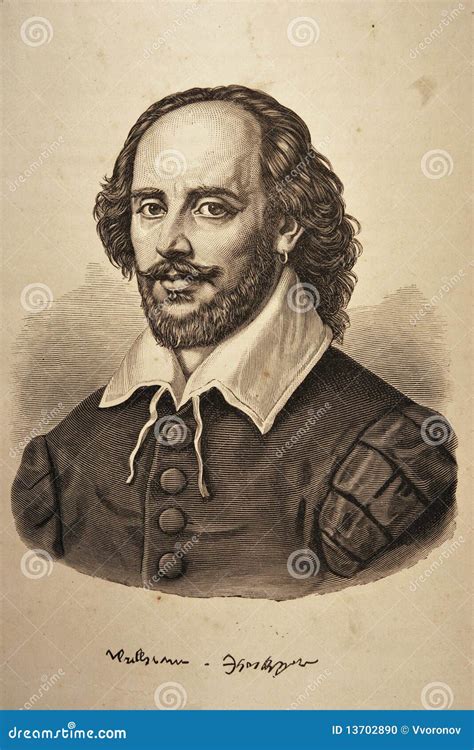 William Shakespeare. Sketch Illustration. Black And White ...