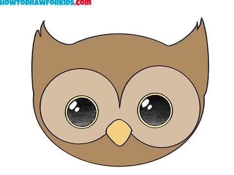 How to Draw an Owl Face - Easy Drawing Tutorial For Kids