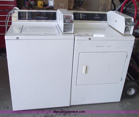 GE commercial coin operated washer and dryer in Tina, MO | Item C5624 sold | Purple Wave