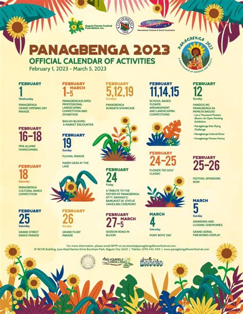 Who's Excited? The Panagbenga Festival 2024 Schedule