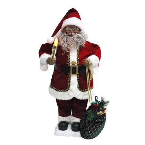 Holiday Living 28-in Christmas Plastic Lighted Musical Santa Claus at Lowes.com