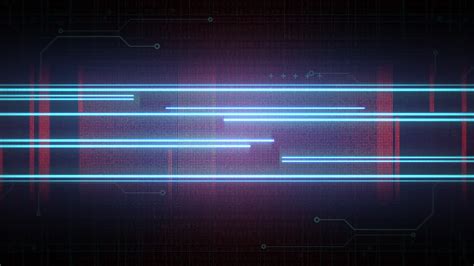 Premium stock video - Cyberpunk background with neon lines and matrix grid