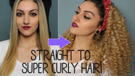 Straight to Super curly hair | Chopstick Tutorial - YouTube