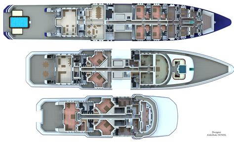 90m Senol Mega Yacht Concept - Deck Plan — Yacht Charter & Superyacht News