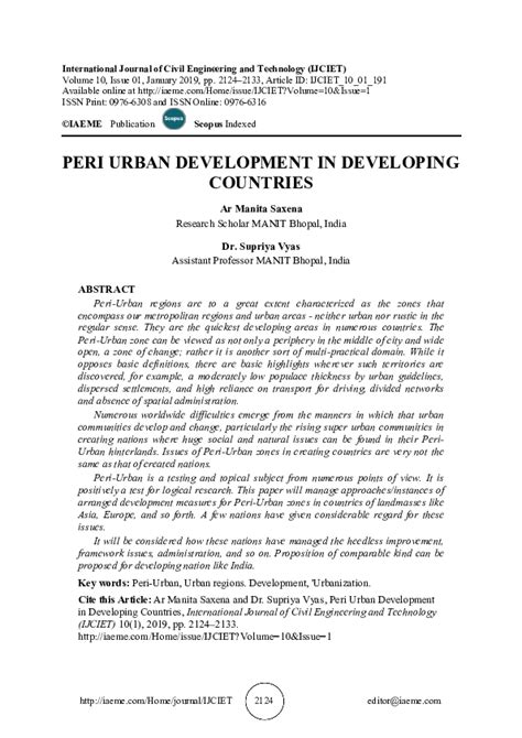 (PDF) PERI URBAN DEVELOPMENT IN DEVELOPING COUNTRIES | IAEME Publication - Academia.edu