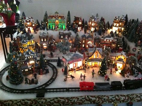 Village Train Station | Christmas train, Christmas village houses ...