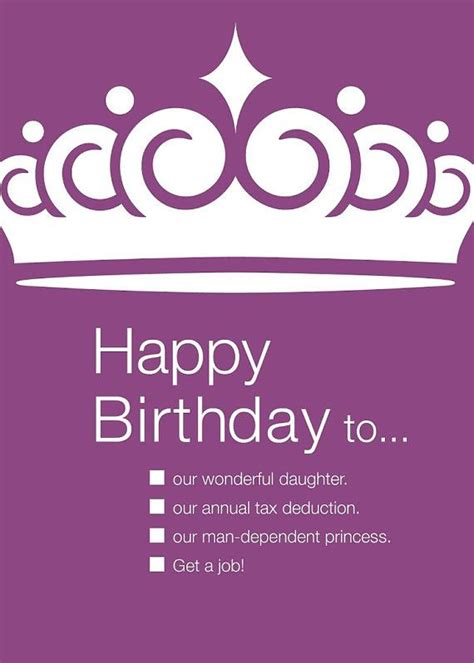 Funny Happy Birthday Card Daughter - STUFF 443