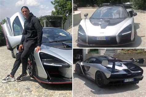 Cristiano Ronaldo poses with his new £750,000 McLaren Senna hypercar with top speed of 211mph ...