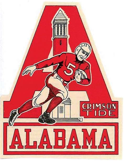 University Of Alabama College Vintage Looking Travel Decal Sticker Football | eBay | Crimson ...