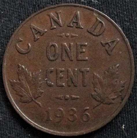 1936 Canadian Penny Cent | Etsy