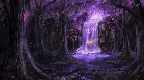 Purple Anime Scenery Wallpapers - Wallpaper Cave