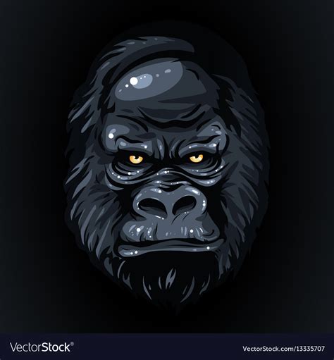 Gorilla Face Vector at GetDrawings | Free download