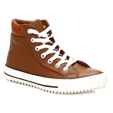 Converse Womens Pinecone Brown Boot Hi Leather Trainers - Lyst