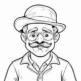 Download Black And White Drawing Of An Old Man Coloring Pages Online  sketch template