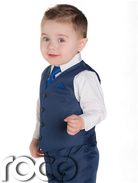 Boys Suits, 4 Piece Waistcoat Suit, Wedding Page Boy Baby Formal Party ...