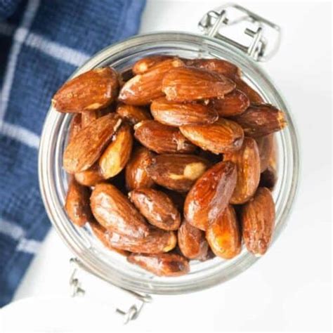 Easy Honey Roasted Almonds - Hint of Healthy