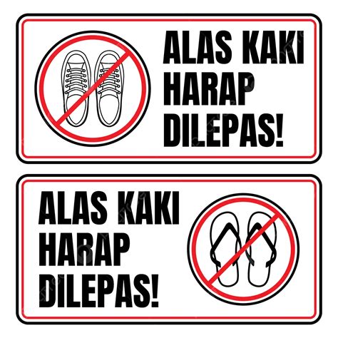 Sign Please Take Off Footwear Vector, Sign, Remove Shoes, Footwear ...