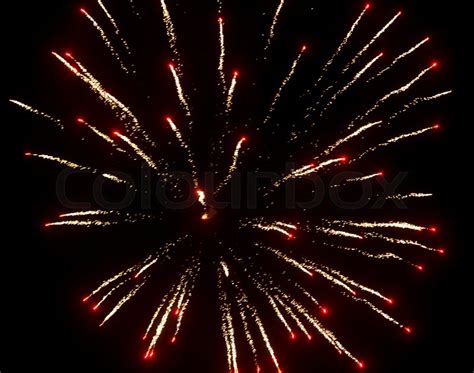 Fireworks in the sky at night as ... | Stock image | Colourbox