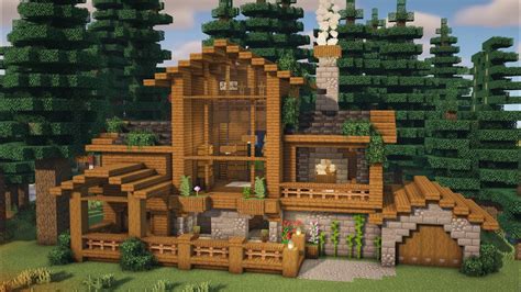 Minecraft: How To Build A Spruce Cabin Tutorial - YouTube