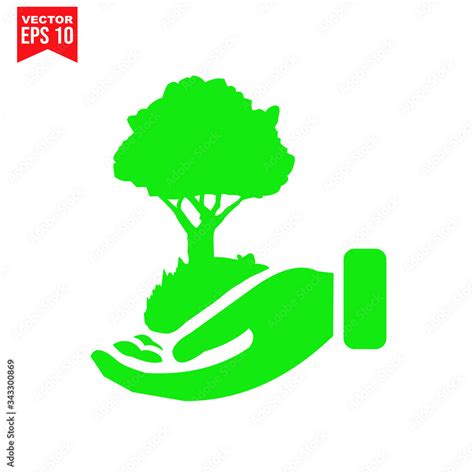 eco friendly green symbol symbol Flat vector illustration for graphic ...