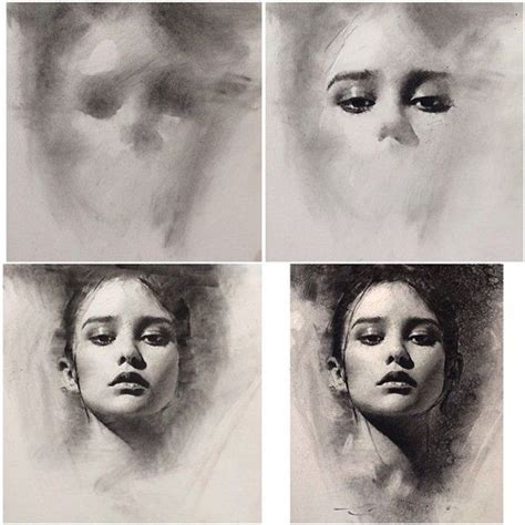 charcoal portrait drawing for beginners - Takisha Downs