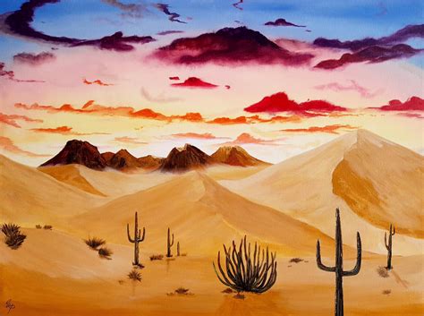 Desert Painting by Maria Pitis - Fine Art America