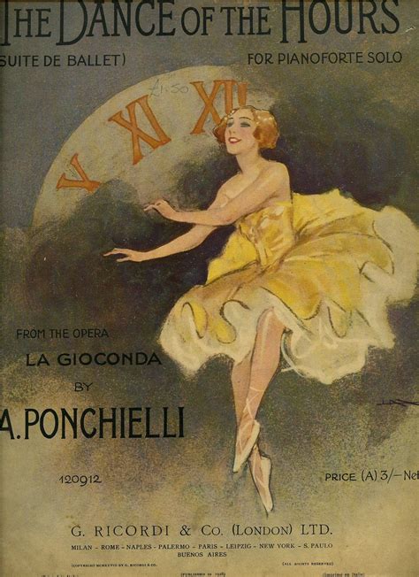 The Dance of the Hours Suite de Ballet [Vintage Piano Sheet Music] by Ponchielli, A. [Arranged ...