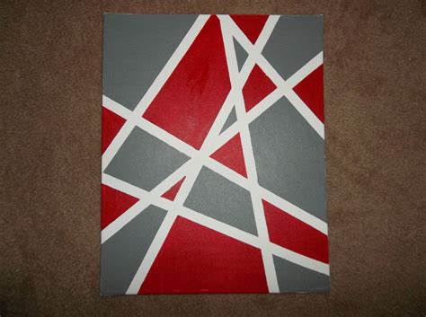 Red and Grey Abstract 16 x 20in. $25.00, via Etsy. | Abstract, Red and grey, Arts and crafts