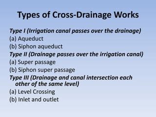 Cross drainage work | PPT