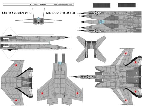 Mikoyan Gurevich MiG-25 Foxbat | Paper airplane models, Paper airplane template, Paper airplanes