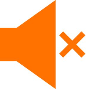 Silenciar icono de altavoz (símbolo png) naranja