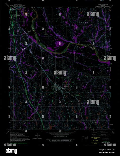 Map of wayne oklahoma hi-res stock photography and images - Alamy