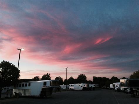 Sunset over Expo Square RV Park in Tulsa | RV Parking